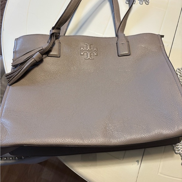 Tory Burch Handbags - Tory Burch Pebbled Leather Tote in Taupe